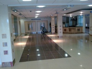Non slip porcelain tiles