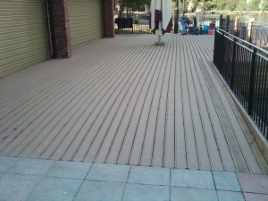 slippery timber decking