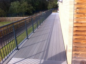 External Anti-Slip Decking Sheets. Large Primary School. Maidstone Kent